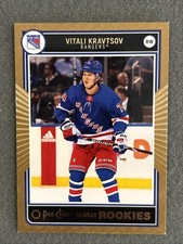 2020-21  O PEE CHEE GLOSSY ROOKIES RC BRONZE # R-12 VITALI KRAVTSOV RANGERS