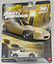 2026 Hot Wheels 1994 Honda del Sol 3/5 premium Fast Furious 25th.