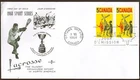🍁Canada   #483 Pair    "LACROSSE PLAYERS"     Fine Used  1968 First Day Cover