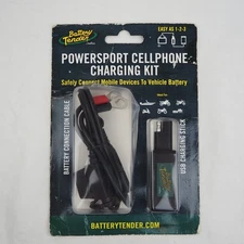 Battery Tender 081-0174 Powersport USB Cellphone Phone Charging Kit