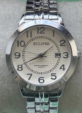 Eclipse Mens Silver Analog Quartz Wristwatch,...
