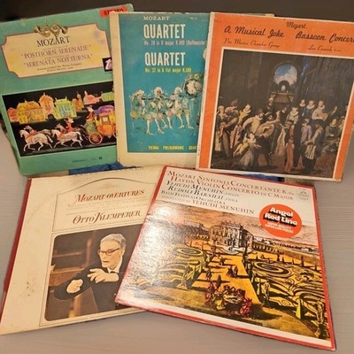 Classical Vinyl Albums Lot Of 5~Mozart QUARTET, SINFONLIA, OVERTURES OTTO K.**