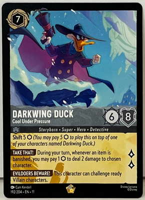 #ad Lorcana Darkwing Duck Cool Under Pressure LEGENDARY Winterspell 🔥 $10.00