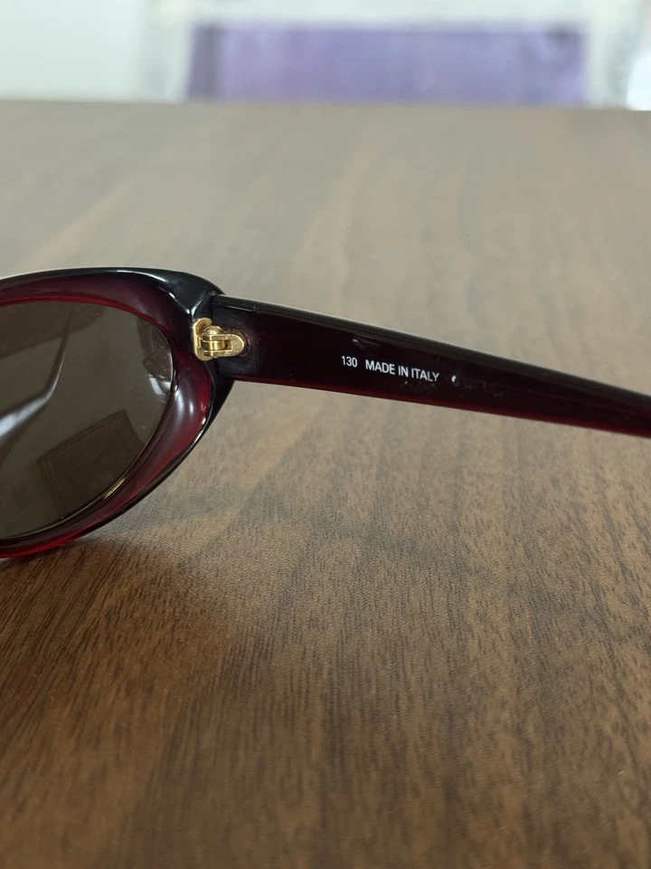 Óculos de sol vintage Fendi FS189 em armação colorida Merlot feito na Itália boa forma - Imagem 4 de 4