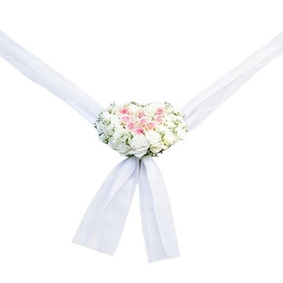 Wedding Car Flower Set Easy to Install Heart Shaped Car Flower Decoration