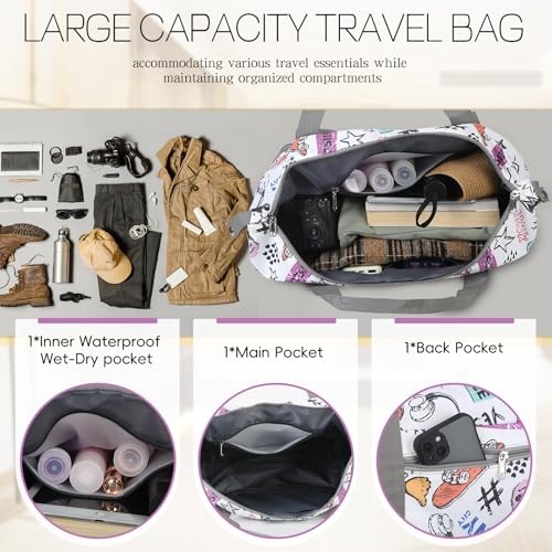 Rolling Duffel Bag with Wheels - Foldable Expandable Duffle Bag with White - Picture 4 of 7
