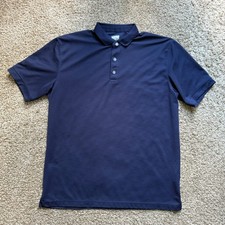 Callaway Polo Shirt Mens Large Navy Striped Opti Dri Performance Golf