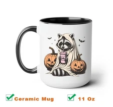 Halloween Raccoon Pumpkins Mug