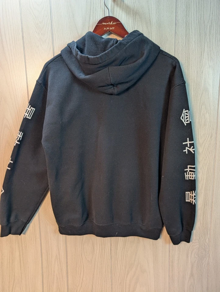 Riot Society Sudadera con Capucha Adulto M Negro Pullover Con Capucha Panda Rosa DEFECTUOSA Foto 4 de 4