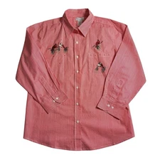 Country Store Catalog Red Striped Shirt Womens XL Embroidered Cardinals NWOT