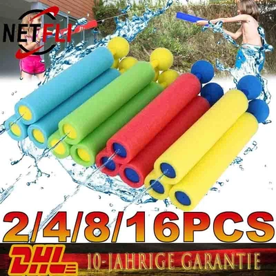 MARKENLOS Schaumstoff Wasserpistole Blaster Pistole Squirter Sommer Kinder Wasserspielzeug