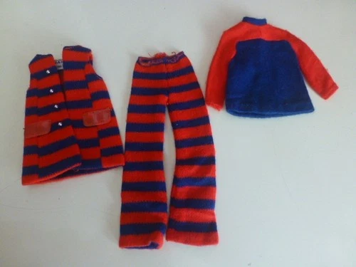 Vintage Barbie Francie Outfit -  Striped Types 1243