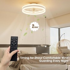 NIORSUN Ceiling Fans with Lights and Remote, 40cm Modern Smart LED Ceiling Fan L