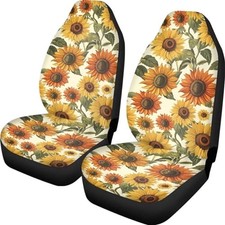 Car Seat Covers Saddle Blanket Car Front Seat Covers Sunflower Blossoms