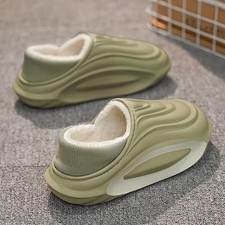 Winter Warm Lined Slippers Slip Resistant Indoor Outdoor Home Shoes