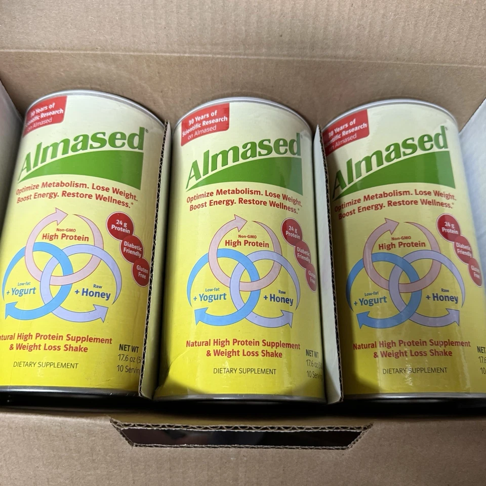 Kit de pérdida de peso de proteína en polvo Almased batido de reemplazo de comidas naturales lote de 3 Foto 2 de 4