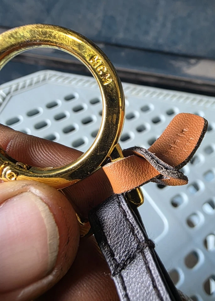 MCM Silver Punk Dog Keychain Bag Charm - Image 4 of 4