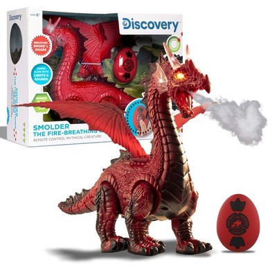 Discovery Fire-Breathing RC Dragon with Smoke Breath, Walking, Wing Flapping,...