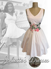 Quiz Pretty Vintage Style Fit & Flare Wedding Party Evening Dress Size 14-16