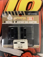 UTG .22 Picatinny - Weaver Low Pro Snap-In Adaptor Black - MNT-DT2PW01