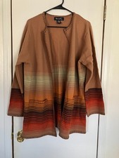 Retro 100 wool boho bohemian southwest western cardigan sweater