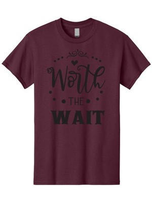 Worth-The-Wait-1 Mens Graphic Tee, 100% Cotton, Casual Summer Wear