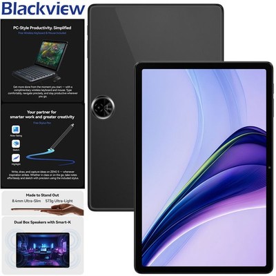 11 inch Blackview ZENO 5 Thin Tablet PC 4G LTE Android 16 AI Smartphone Unlocked