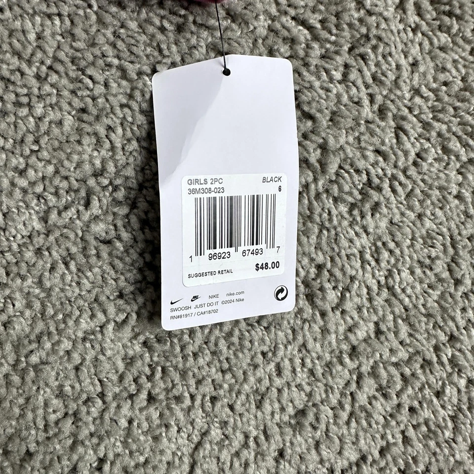 Camisa Nike Niñas 6 Rosa Manga Larga Swoosh Gráfico Cuello Redondo Top Juvenil Logo Foto 4 de 4