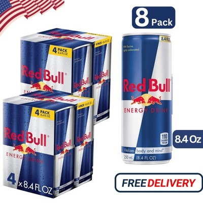 Red Bull Energy Drink, 114mg Caffeine, 16 fl oz Oz  (8 Pack)