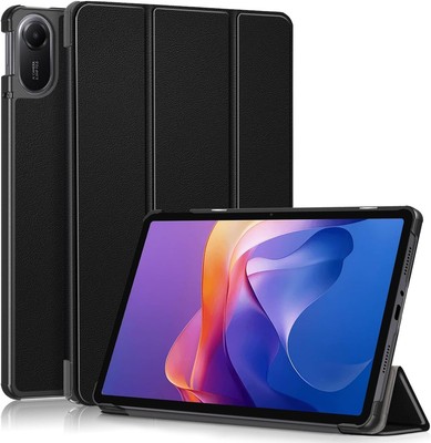 Folding Folio Ultra-Thin PU Leather Stand Case for Xiaomi Redmi Pad 2 Black