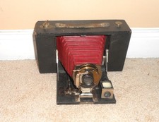 ANTIQUE KODAK NO. 3 FOLDING BROWNIE MODEL D FILM CAMERA AS IS UNTESTED