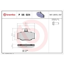 Satz Bremsbeläge Bremsklötze hinten für Nissan Almera 2 N16 Tino V10 | 961471