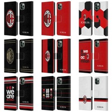 UFFICIALE AC MILAN STEMMA CUSTODIA COVER A PORTAFOGLIO PER APPLE iPHONE TELEFONI