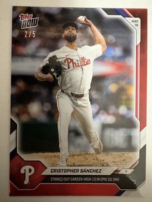 Cristopher Sanchez Phillies Strikes Out 13 Pirates 2026 Topps NOW #209 Red 2/5