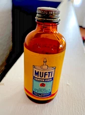 Vintage Mufti - Aristocrat of Lighter Fluid  Bottle 3oz Glass