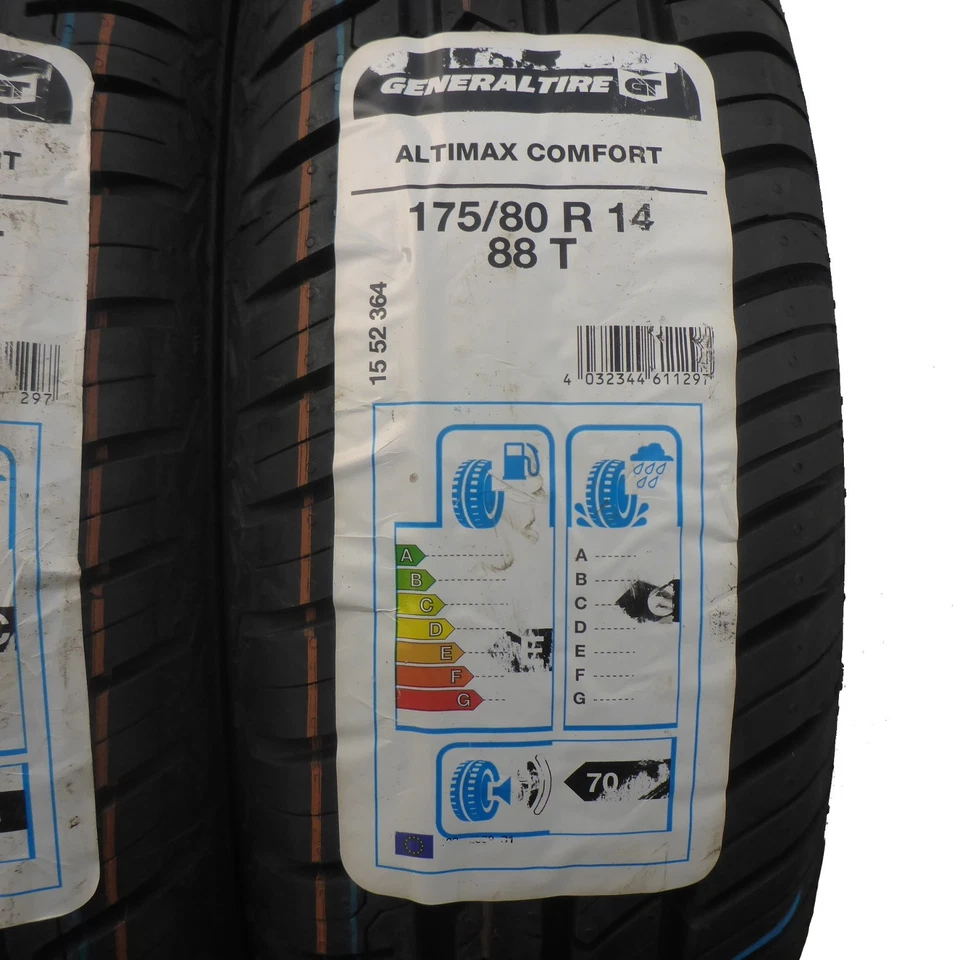 2 X GENERAL 175/80 R14 88T Altimax Comfort Neumáticos De Verano VOLL 2018 - Imagen 2 de 4