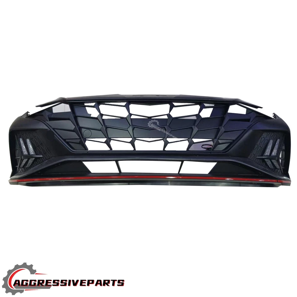 Front Bumper Cover Primed & Grille Assembly Fit Hyundai Elantra Sedan 2021-2023 Foto 2 de 4