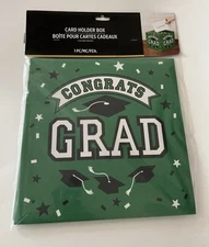 Congratulations Graduation - New Congrats Grad Card Holder Box , Green 
