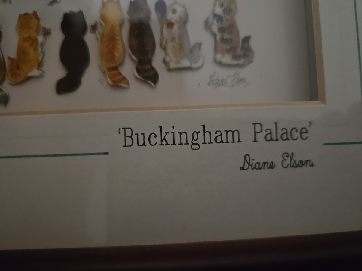 DIANE　ELSON　ダイアンエルソン　立体画　猫　イギリス DIANE ELSON ダイアンエルソン 立体画 猫 イギリス