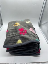 SORKUT 6 Pack Paw Print Puppy Dog Blankets Fleece Flannel Throw Small 23in x