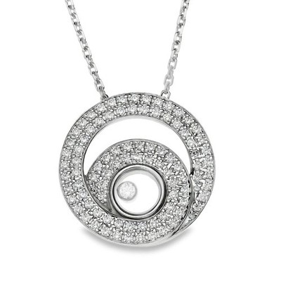 18 kt Chopard Happy Spirit Diamant Anhänger und Kette 