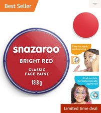 Classic Face and Body Paint, 18.8g 0.66-oz Pot, Bright Red