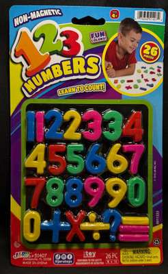 123 Numbers - Non-Magnetic - Learn to Count - 26 Pieces - Jaru -2015