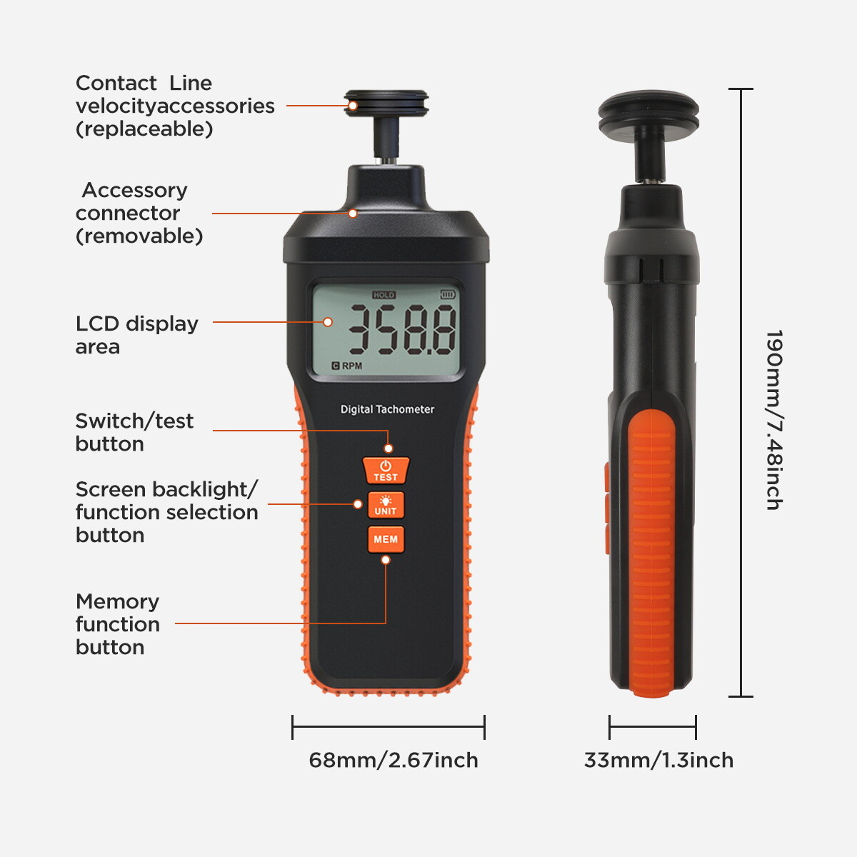 Non-Contact & Contact LED & Laser Tachometers | Reliability Direct