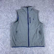 William Murray Vest Mens S Gray Tartan Plaid Reversible Zip Golf Performance