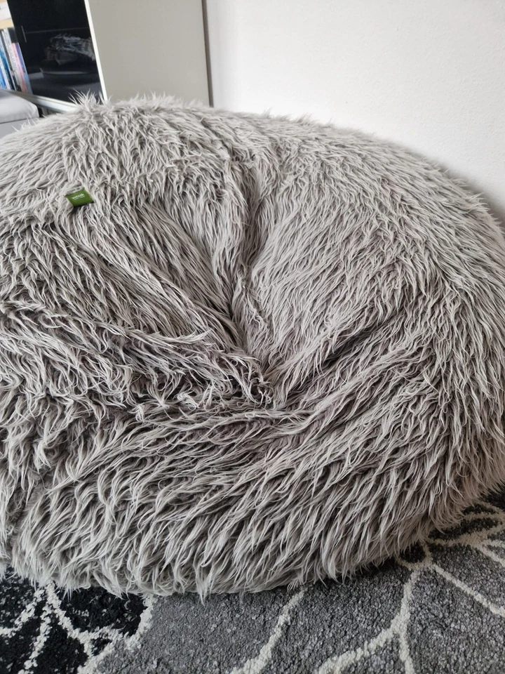 Originaler Sitzsack: Fatsack / Vetsack in Flokati, grau - Bild 3 von 4