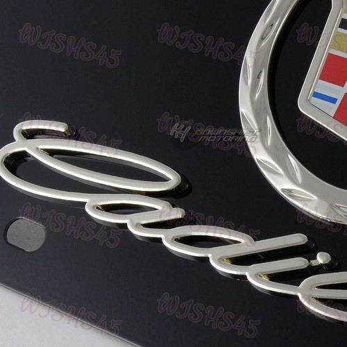 NEW 3D CADILLAC ESCALADE Stainless Steel License Plate Frame -2PCS Front & Back - 第 3/8 張圖片