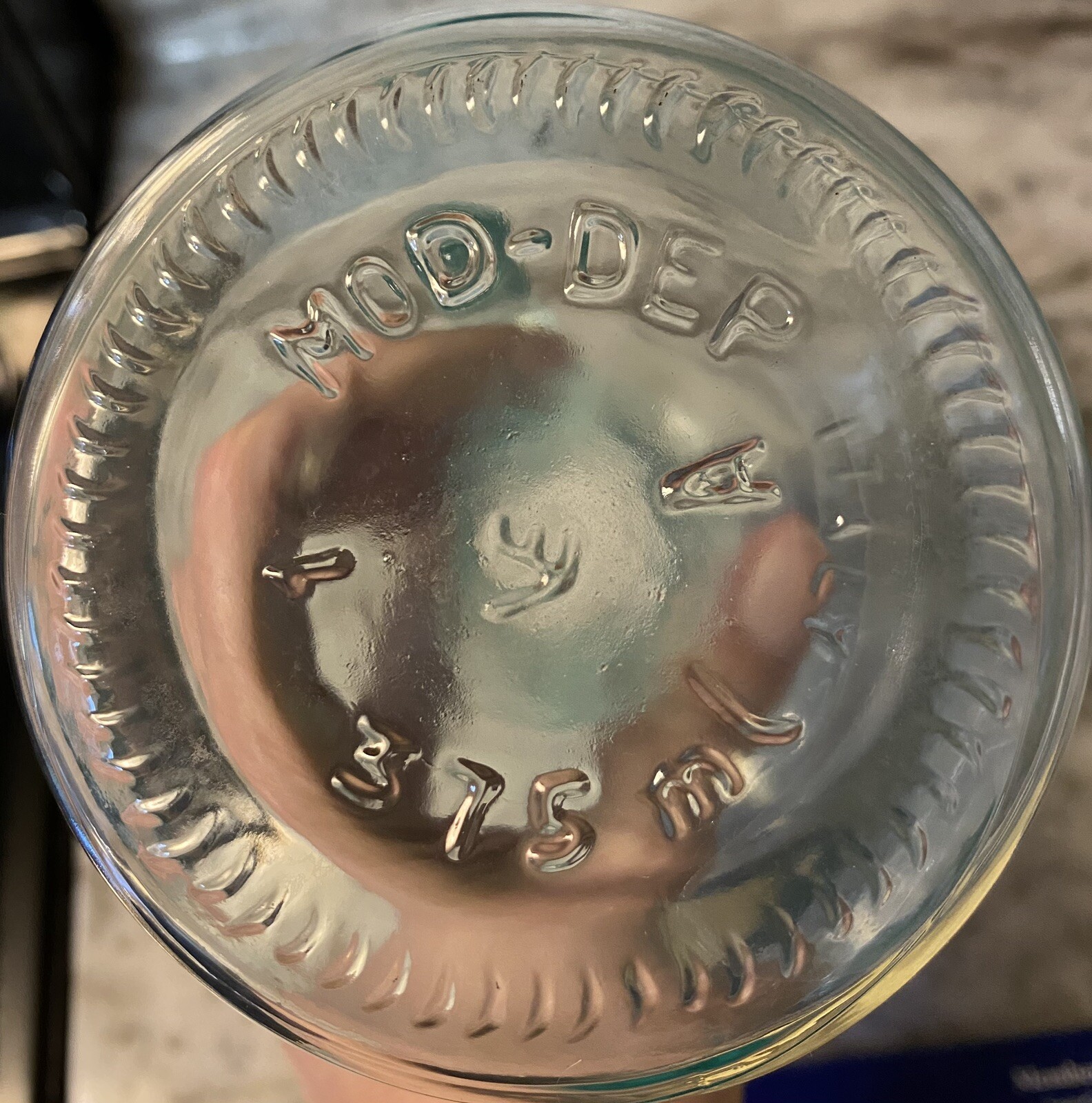 Vintage Made In Italy MOD DEP Glass Pitcher With Handle Bar Flower Vase Decor