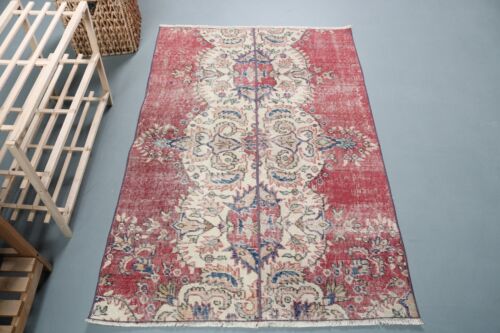 Turkish Rugs, Oriental Rugs, Vintage Rug, Floor Rug, 3.2x4.8 ft Accent Rugs - Picture 1 of 6