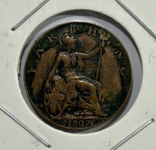 1909 Great Britain Farthing - Edward VII Coin